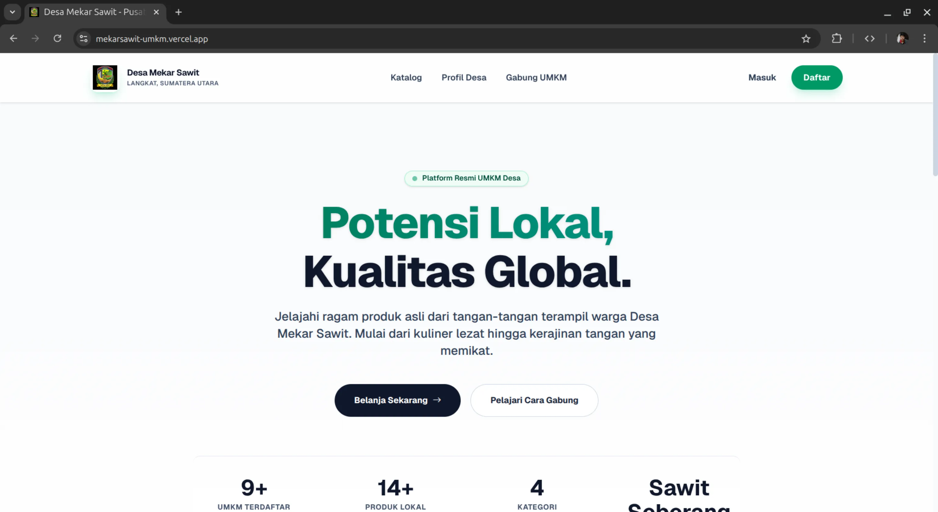 Mekar Sawit UMKM Web